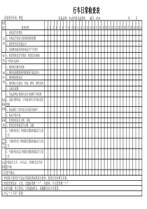 行车日常检查表
