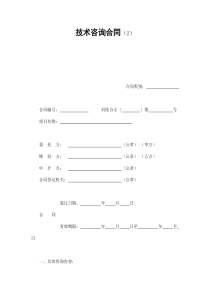 技术咨询合同（2）