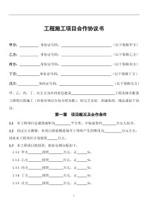 工程施工项目合作协议书