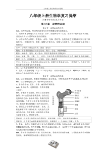 北师大版八年级上册生物提纲