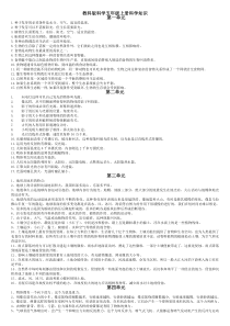 教科版科学五年级上册科学知识点整理(全)