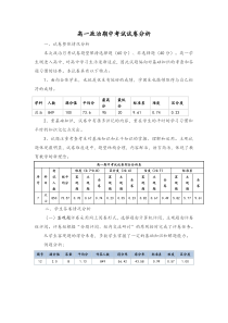 高一政治期中试卷分析