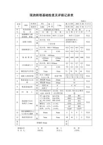 基础施工记录-地脚螺栓