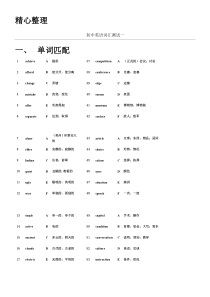 重点初中英语词汇测试全套