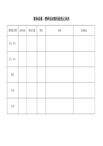 集体备课、教研活动检查记录表