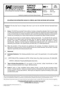 SAEJ123-1994-用于疲劳载荷的螺栓-螺钉和双头螺栓的表面不连续性