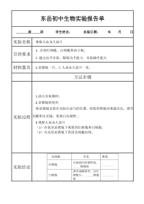 观察人血永久涂片实验报告