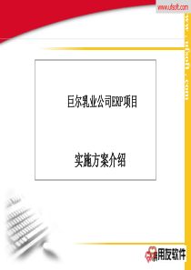 巨尔乳业公司ERP项目实施建议书(1)