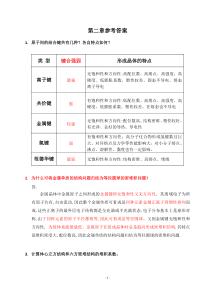 材料化学课后题答案第2章-材料的结构