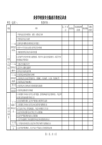 学校安全隐患排查记录表(学校用