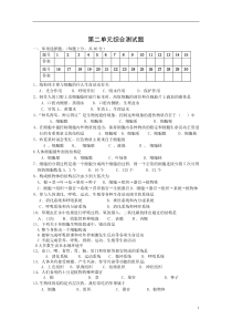 七年级生物上册-第二单元综合测试题