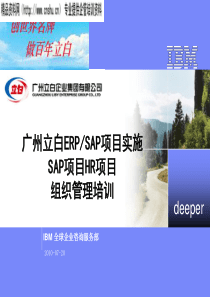 广州立白企业集团有限公司ERP-SAP项目实施SAP项目HR项目组织管理培训-组织管理模块(PPT6