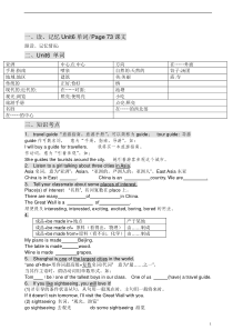 广州牛津英语7七年级上unit-6复习一