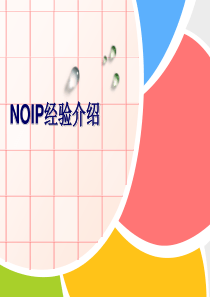 NOIP经验介绍