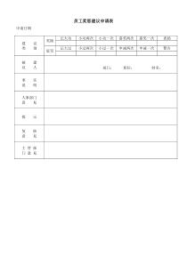 员工奖惩建议申请表