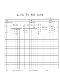 完整版锤击式预应力管桩打桩记录表