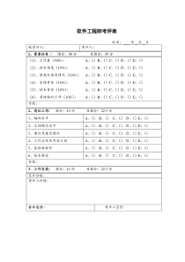 软件工程师考评表