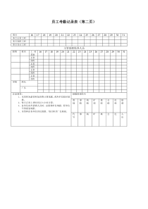 员工考勤记录表（二）