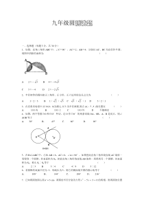 新人教版九年级圆测试题及答案全