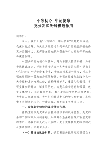 主题教育党课——充分发挥先锋模范作用