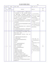 2015新版三体系内审检查表