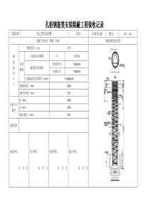 孔桩钢筋笼安装隐蔽工程验收记录