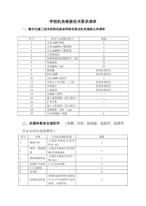 学校机房装修技术要求清单