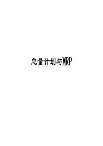 总量计划与MRP