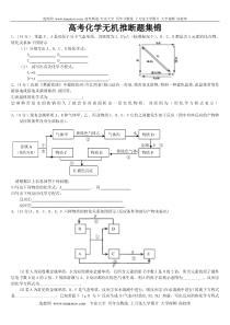 高中化学无机部分推断类试题归纳汇总