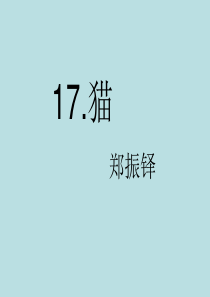 2016七年级语文《17猫》课件