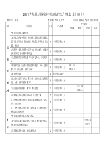 病房----院感管理质量考核表-完整版