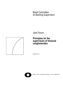 金融控股集团监管原则--BIS委员会-XXXX