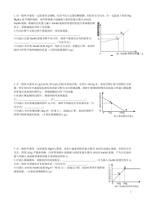 初中化学--含图像的计算题