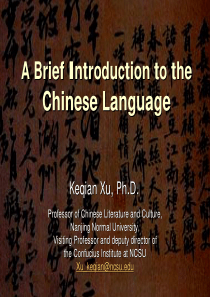 A-Brief-Introduction-of-Chinese-Language