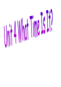 广州版二年级英语U4-What-time-is-it