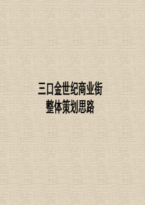 2010年湖南浏阳三口镇金世纪商业街整体营销策划思路