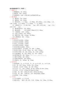 室内装修标准尺寸(常用)