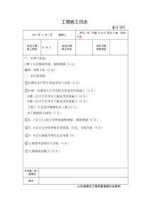 室内装饰施工日志