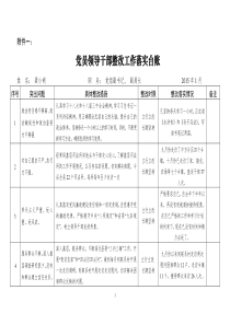 党员领导干部整改工作落实台账