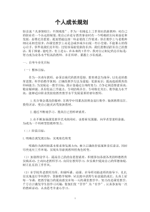 新教师个人成长规划