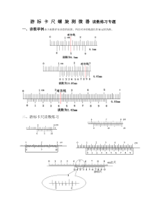游标卡尺和螺旋测微器的读数练习