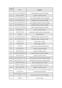 二极管参数说明