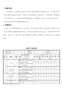 新员工考核表