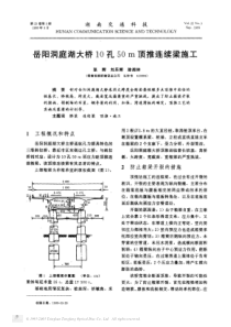 岳阳洞庭湖大桥10孔50m顶推连续梁施工