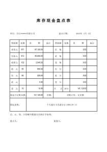 现金盘点表模版(新)