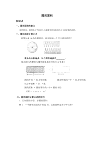 最新六年级圆的面积(知识点+习题)