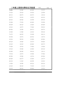 二年级上册表内乘法口算100题