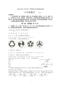 临沂市兰山区2018-2019八年级上数学期末试题及答案