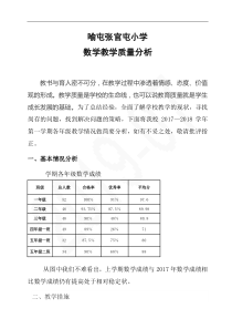 小学学校教学质量分析报告-DOC