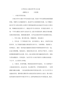 小学语文小组合作学习计划